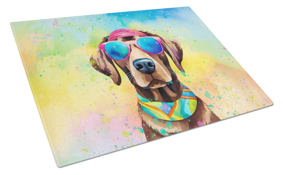 Hippie Dawg Glass Cutting Board - Large, Labrador yellow 2528, view 81