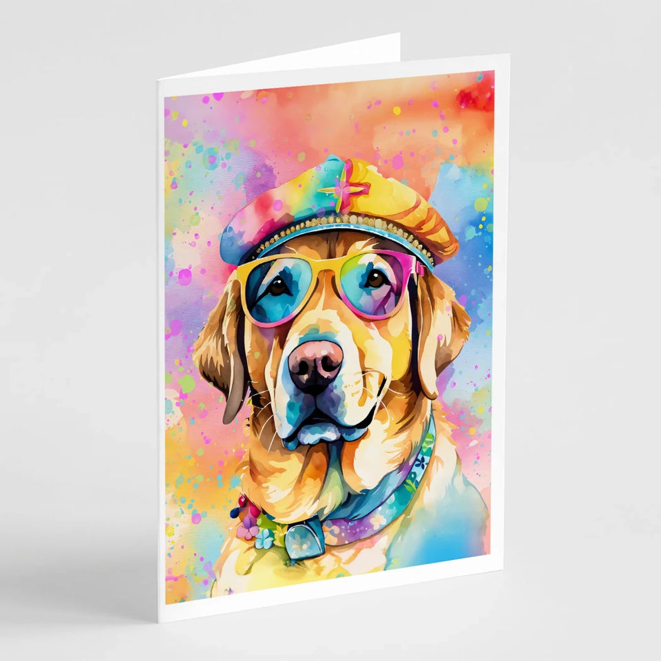 Hippie Dawg Greeting Cards - 5 x 7, Labrador yellow 2529, view 82