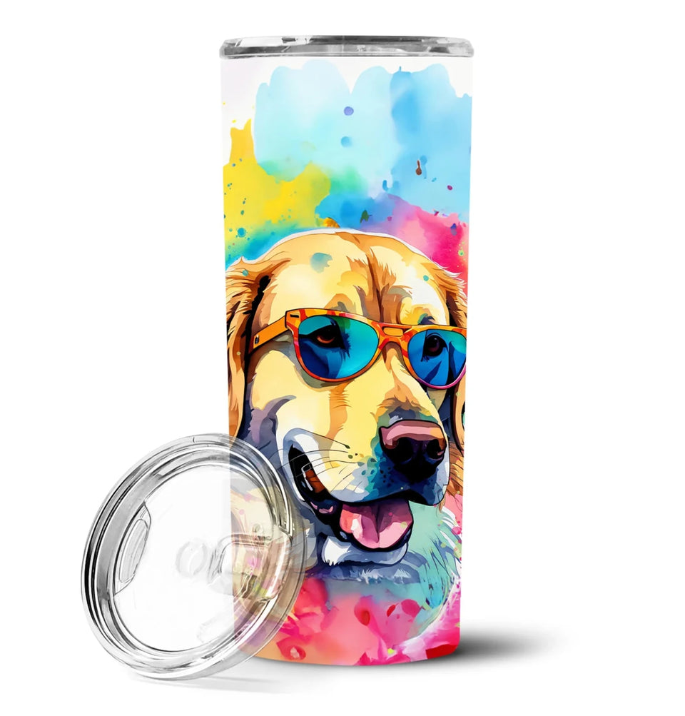Pet Lover Stainless Steel Tumbler, 20 oz, Yellow Labrador Hippie Dawg-194030820063/Labrador yellow 2530, view 99