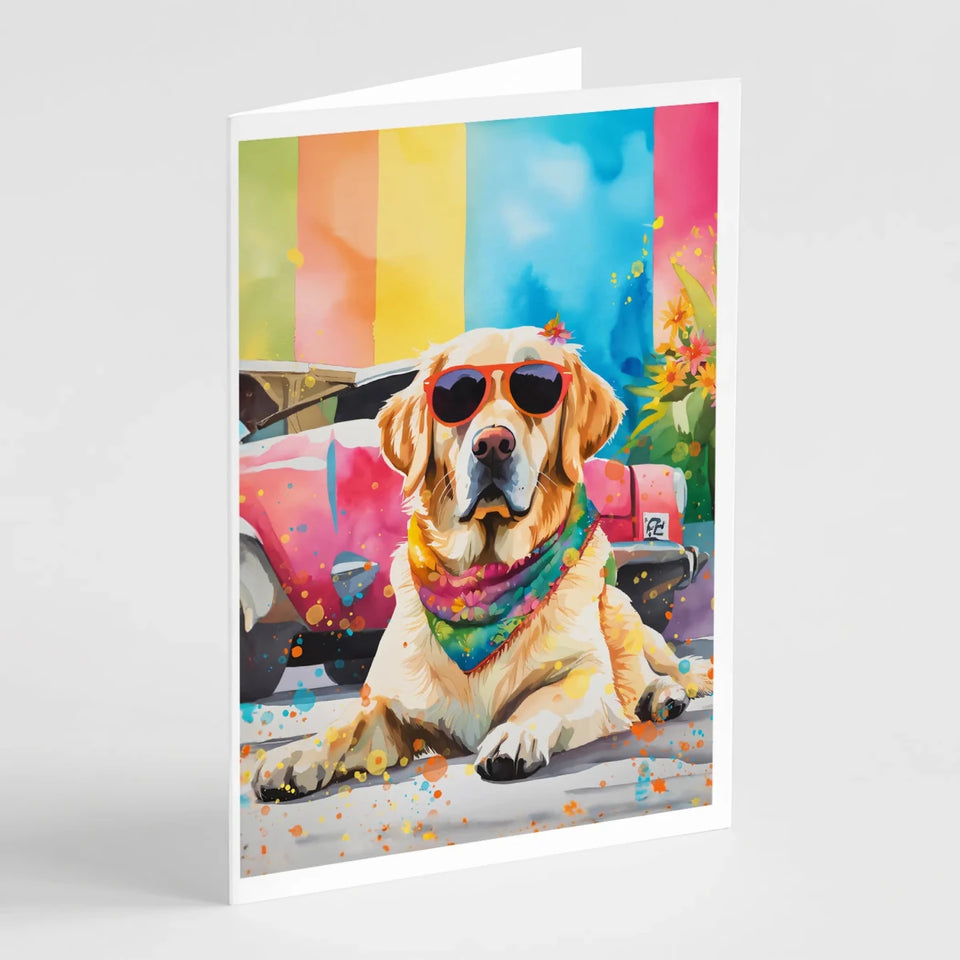 Hippie Dawg Greeting Cards - 5 x 7, Labrador yellow 2531, view 84
