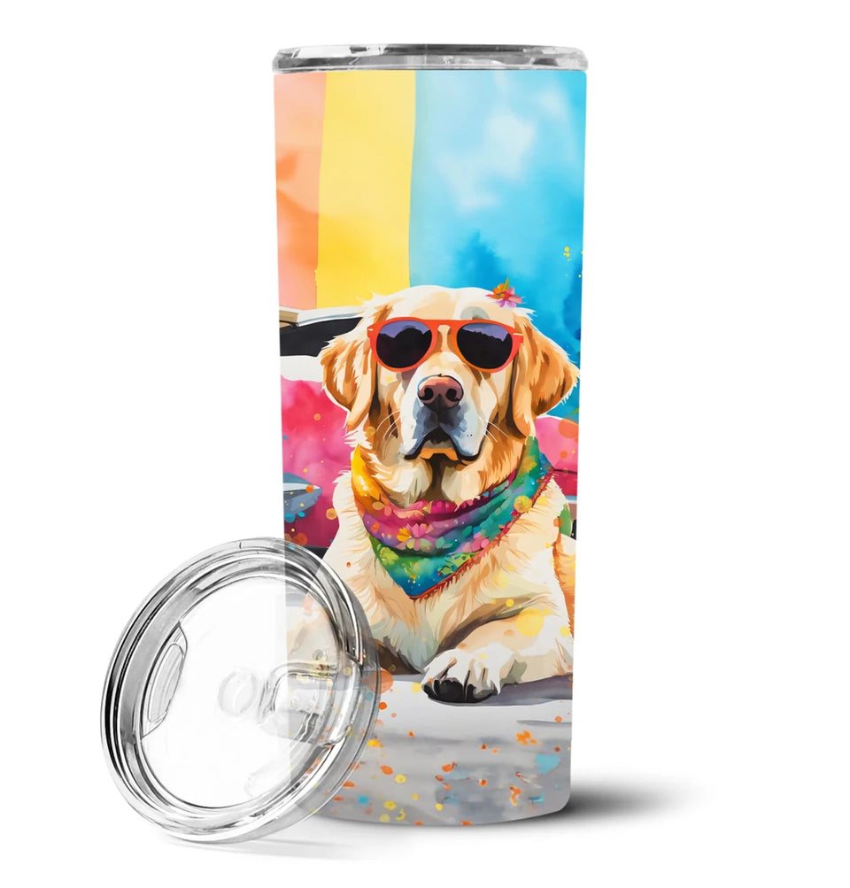 Pet Lover Stainless Steel Tumbler, 20 oz, Yellow Labrador Hippie Dawg-194030820070/Labrador yellow 2531, view 100
