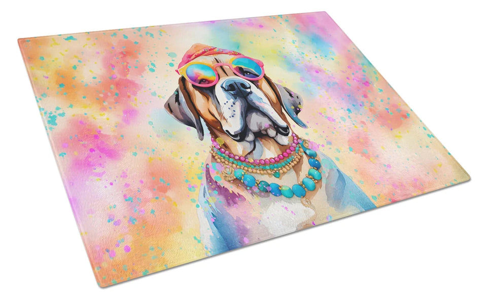 Hippie Dawg Glass Cutting Board - Large, Old english sheepdog 2534, view 87