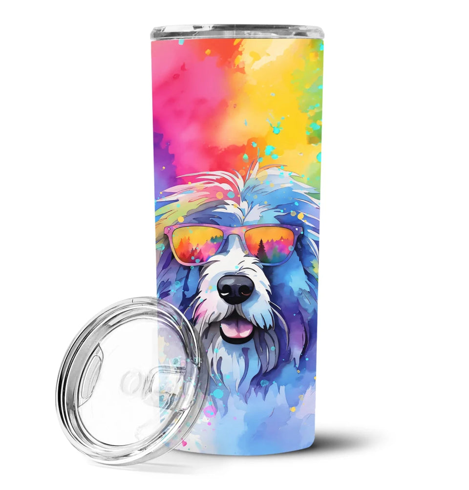 Pet Lover Stainless Steel Tumbler, 20 oz, Old English Sheepdog Hippie Dawg-194030820117/Old english sheepdog 2535, view 84