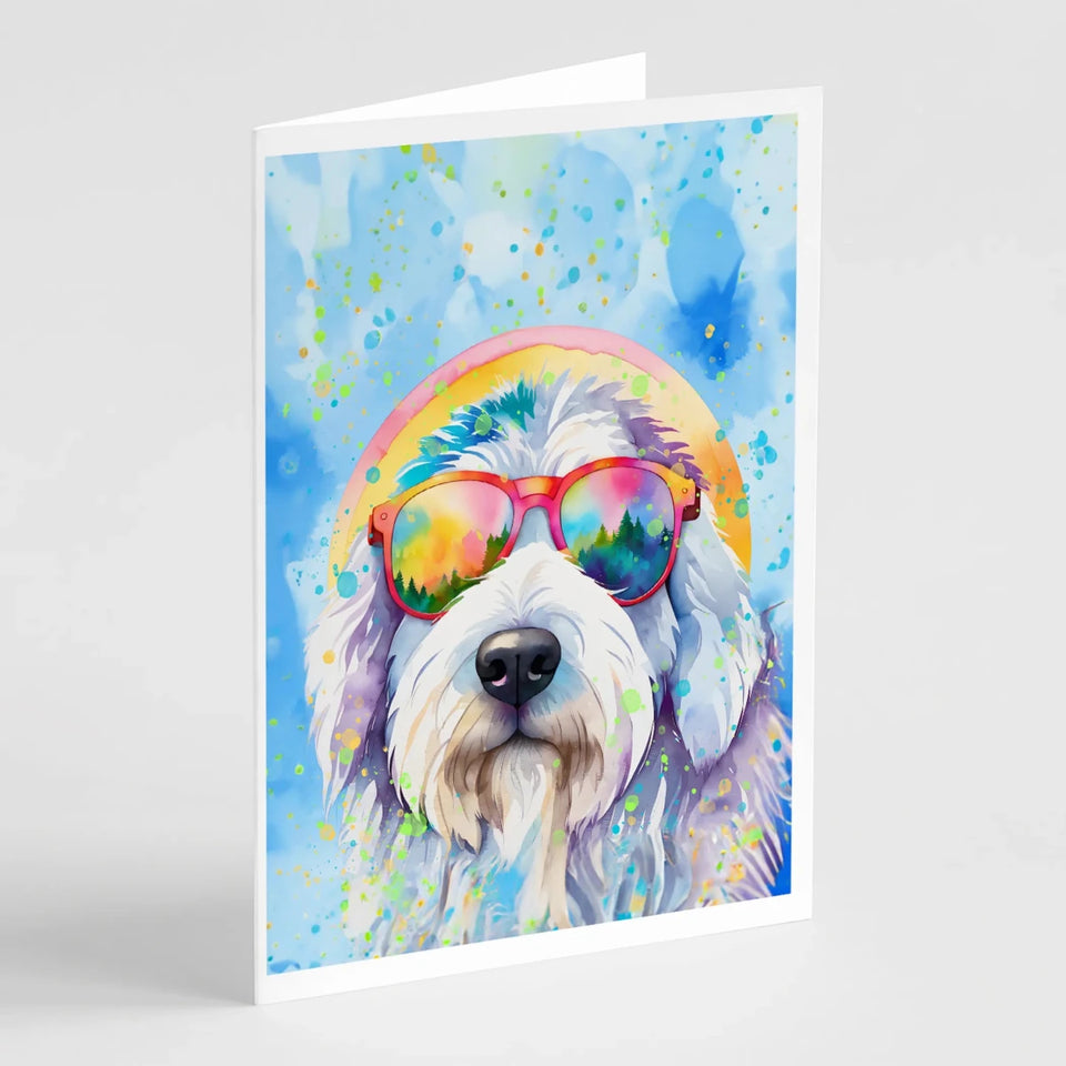 Hippie Dawg Greeting Cards - 5 x 7, Old english sheepdog 2536, view 89