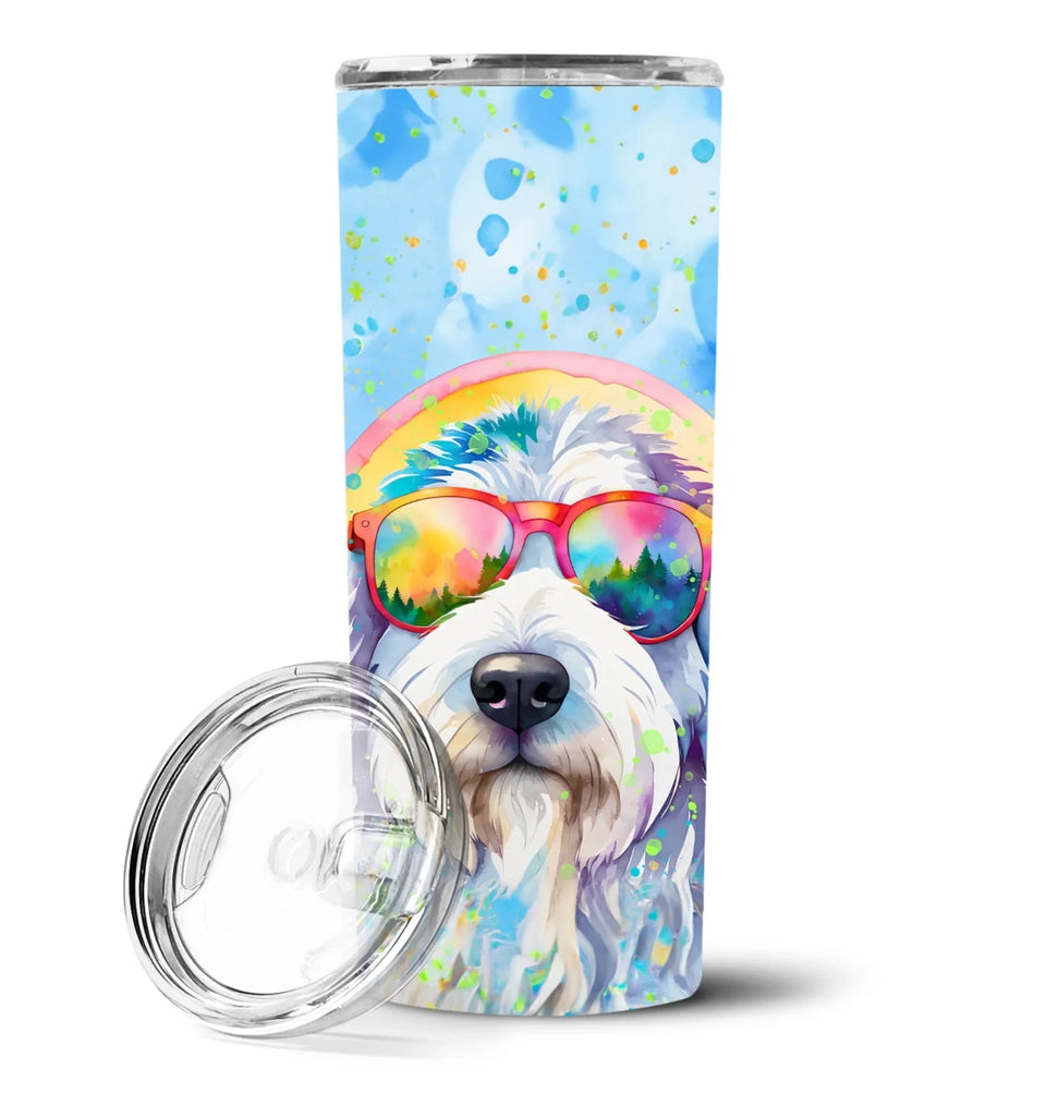 Pet Lover Stainless Steel Tumbler, 20 oz, Old English Sheepdog Hippie Dawg-194030820124/Old english sheepdog 2536, view 85