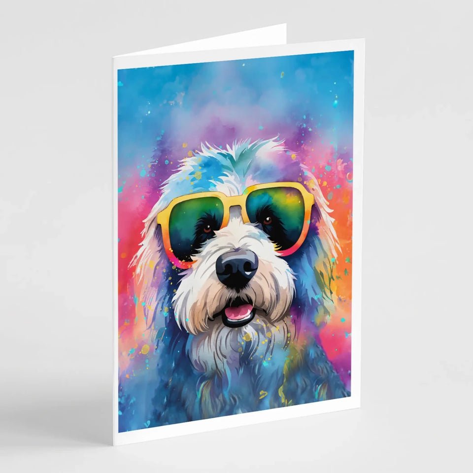Hippie Dawg Greeting Cards - 5 x 7, Pomeranian 2537, view 90