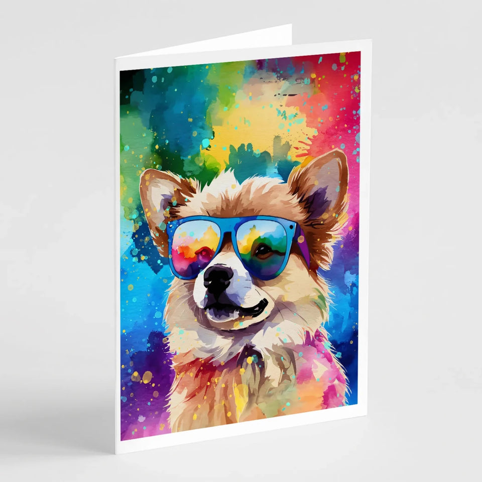 Hippie Dawg Greeting Cards - 5 x 7, Pomeranian 2538, view 91