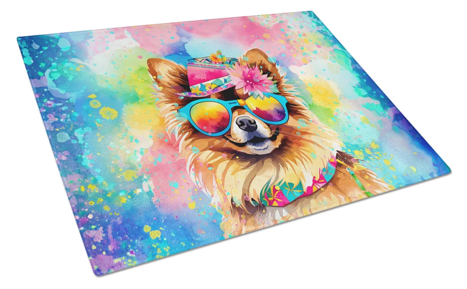 Hippie Dawg Glass Cutting Board - Large, Pomeranian 2539, view 92