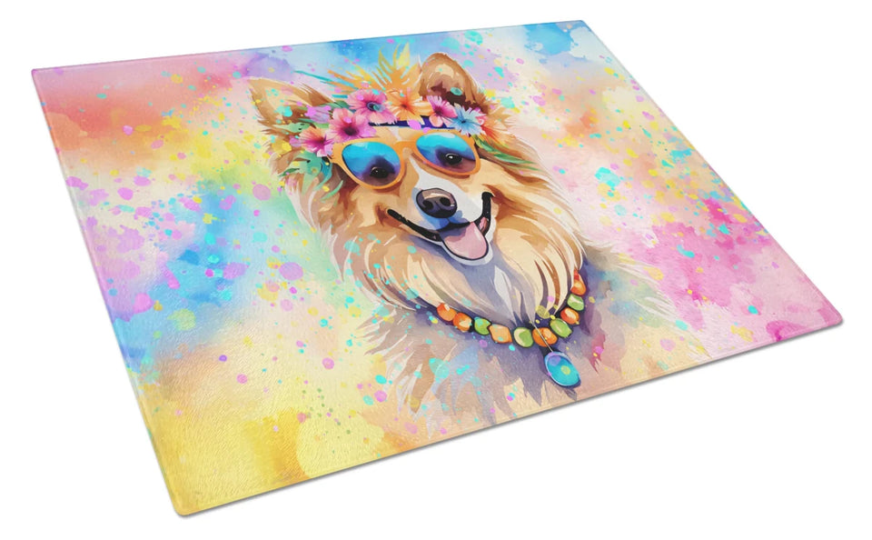 Hippie Dawg Glass Cutting Board - Large, Pomeranian 2540, view 93