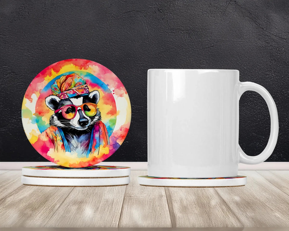 Hippie Animals Large Sandstone Coasters, view 97