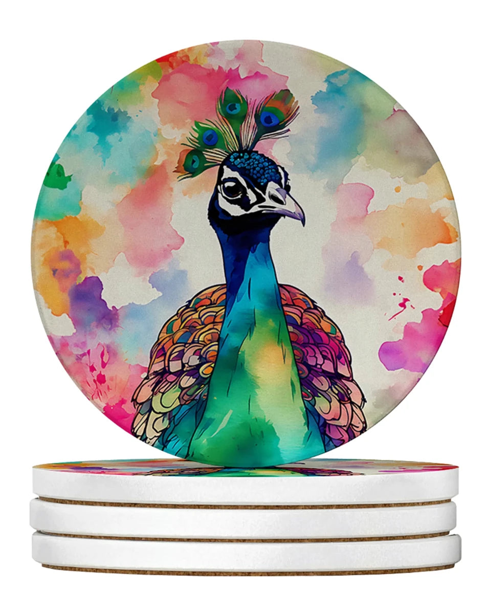 Hippie Animals Large Sandstone Coasters, 4/Pelican 4023, view 63