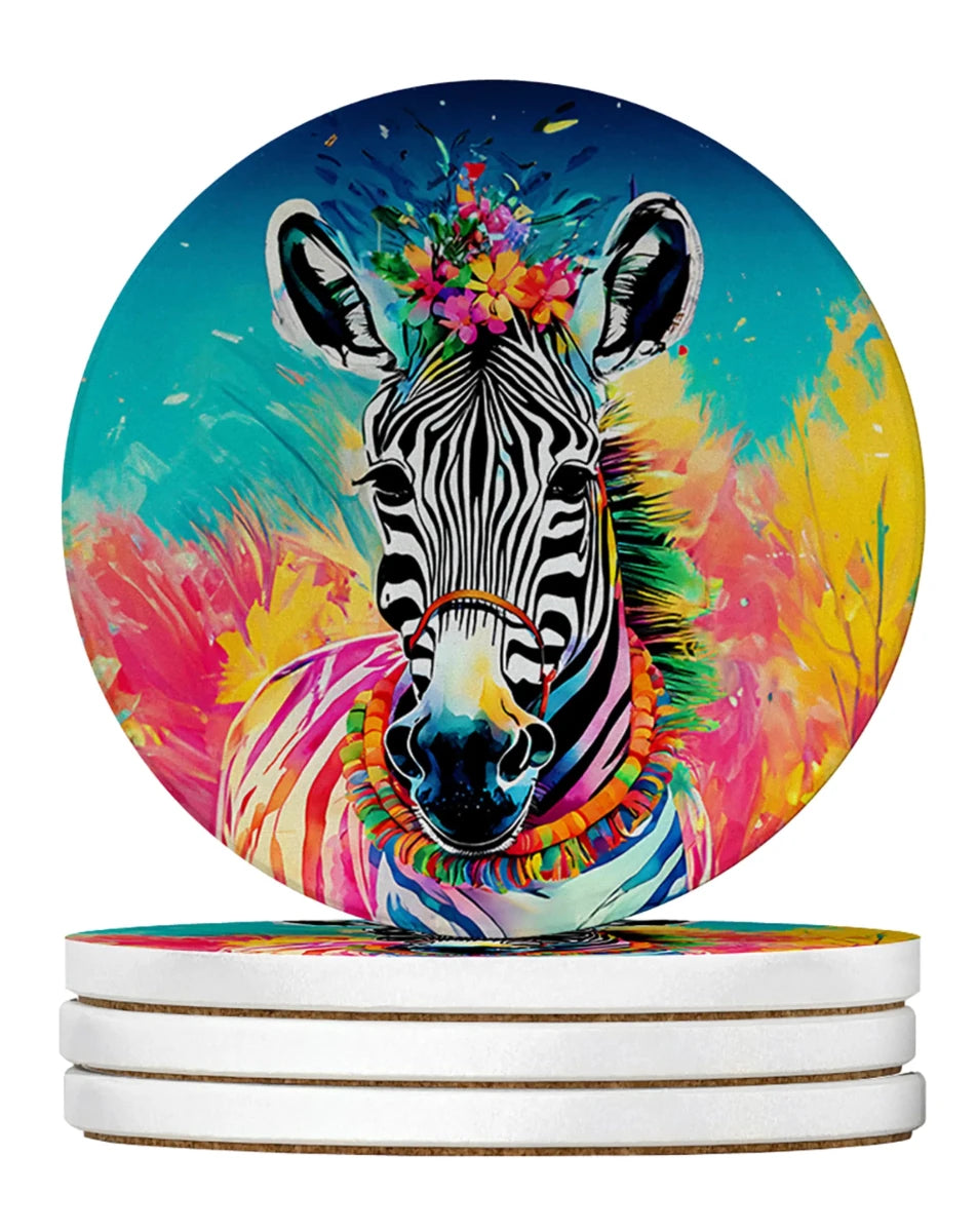 Hippie Animals Large Sandstone Coasters, view 95