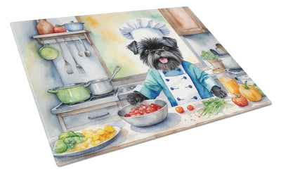 The Dog Chef Glass Cutting Board - Large, Affenpinscher 6179