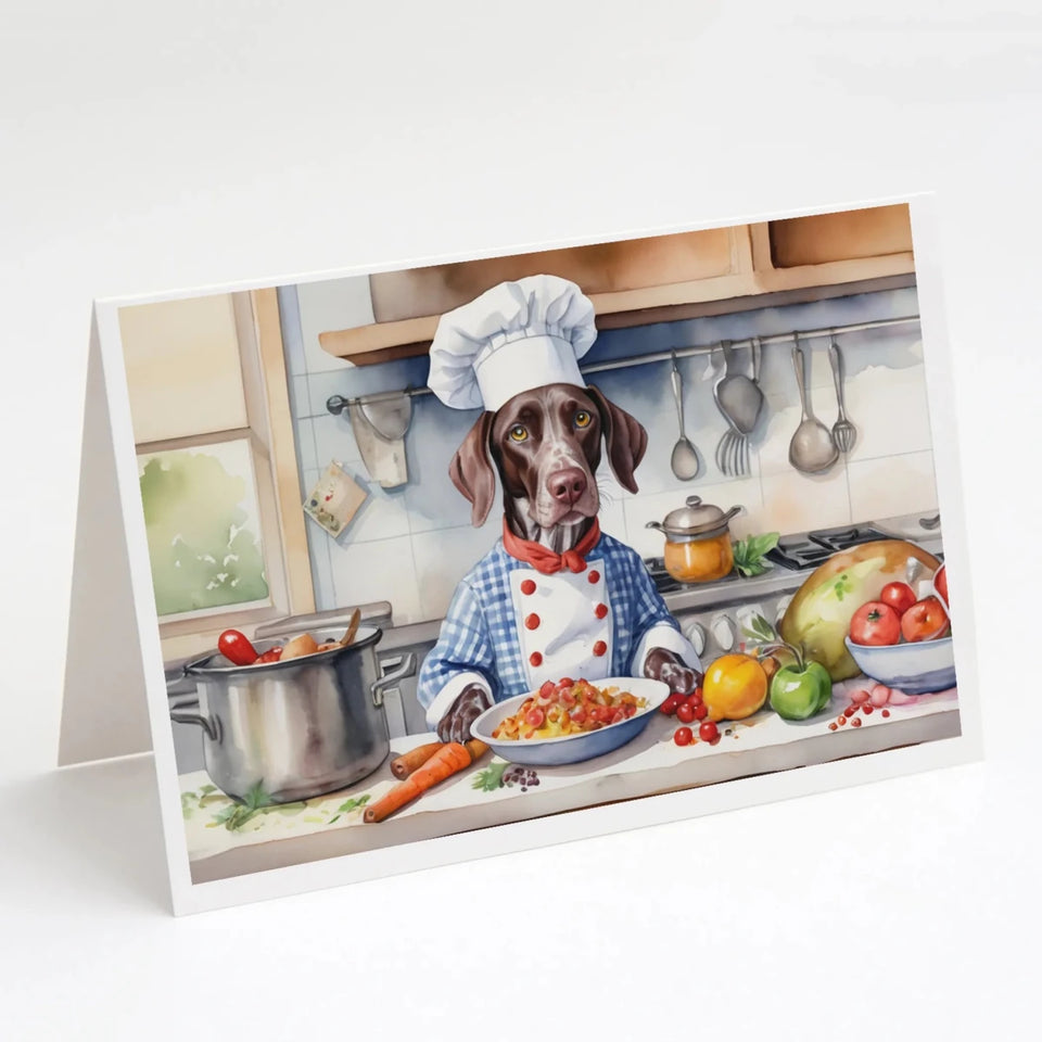 The Dog Chef Greeting Cards - 5 x 7, 8 ct, German wirehaired pointer 6255, view 77