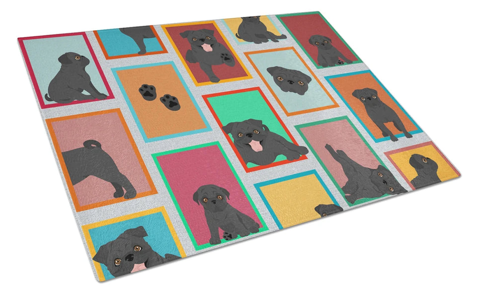 Lots of Dogs Glass Cutting Board - Large, Boston terrier, view 6