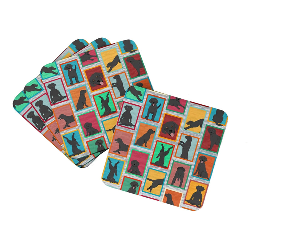 Lots of Dogs Foam Coasters - 3.5, 194030685235/Labrador retriever - chocolate, view 8