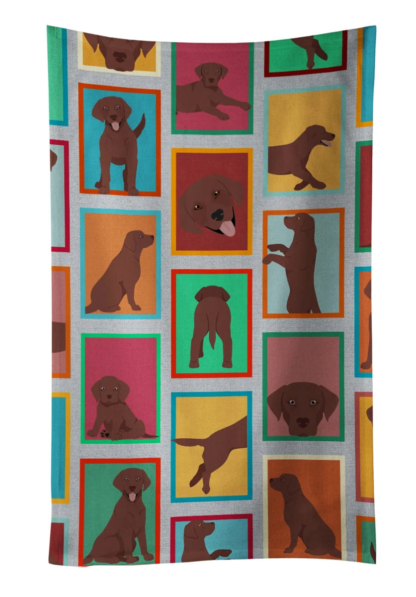Lots of Dogs Kitchen Towel - 25HX15W, 194030681435/Labrador retriever - red fox, view 9