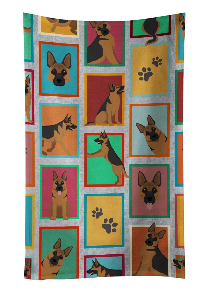 Lots of Dogs Kitchen Towel - 25HX15W, 194030681459/Dachshund - longhaired black tan, view 11