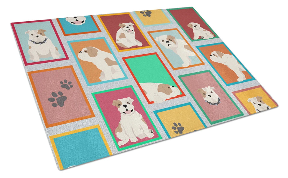 Lots of Dogs Glass Cutting Board - Large, Corgi - pembroke red and white, view 15