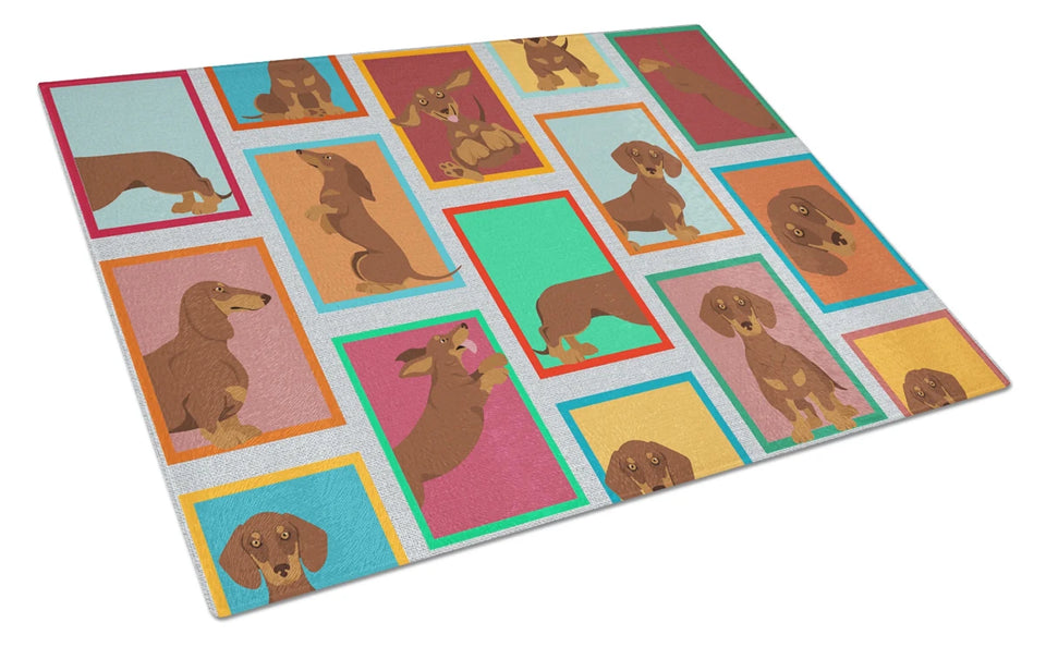 Lots of Dogs Glass Cutting Board - Large, Schnauzer, view 18