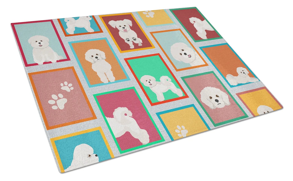 Lots of Dogs Glass Cutting Board - Large, Doberman pinscher, view 21
