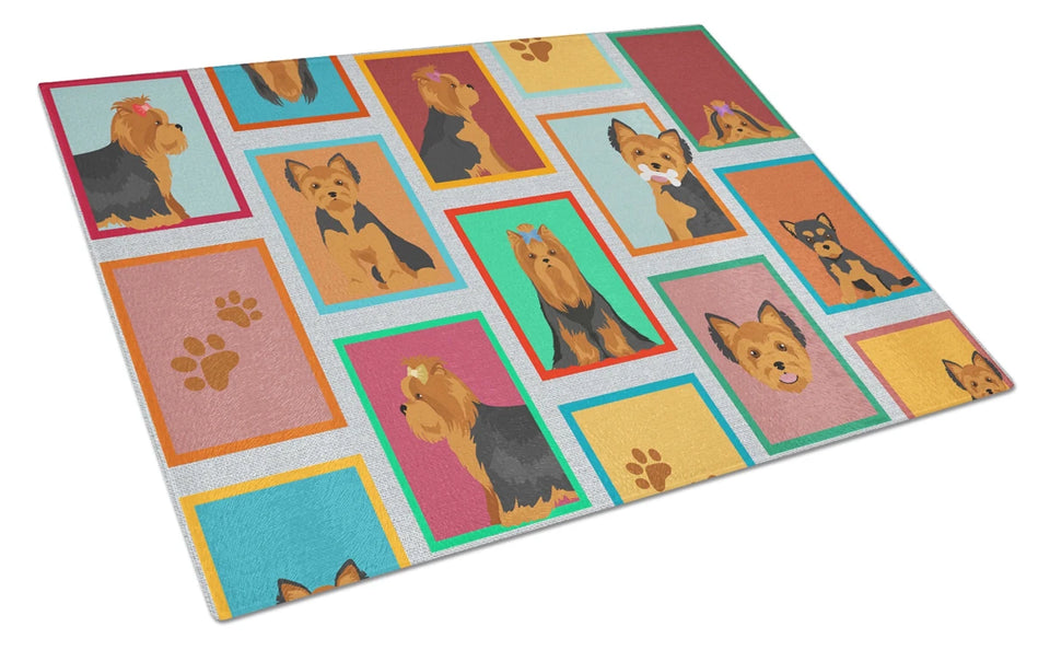 Lots of Dogs Glass Cutting Board - Large, Border collie, view 25