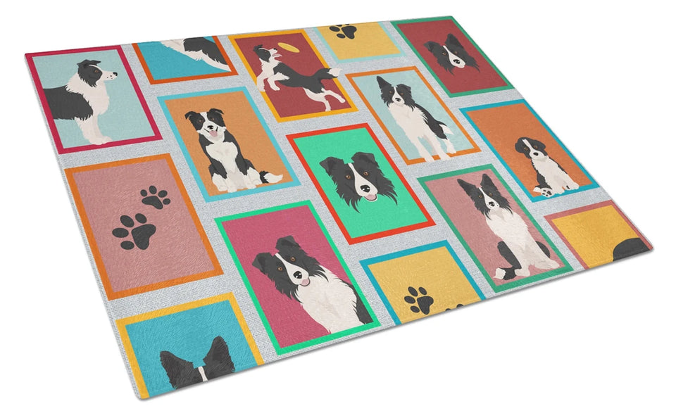 Lots of Dogs Glass Cutting Board - Large, Corgi - cardigan tricolor, view 26