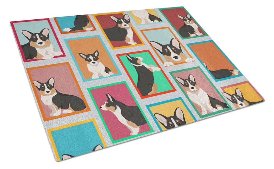 Lots of Dogs Glass Cutting Board - Large, Jack russell terrier, view 27