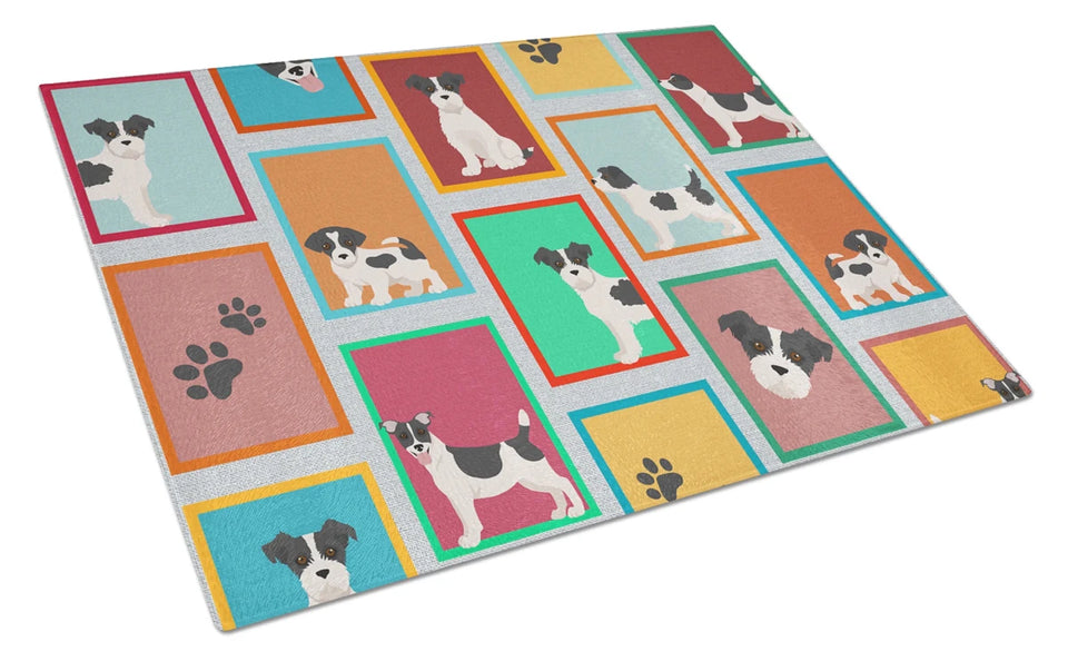 Lots of Dogs Glass Cutting Board - Large, Siberian husky, view 28