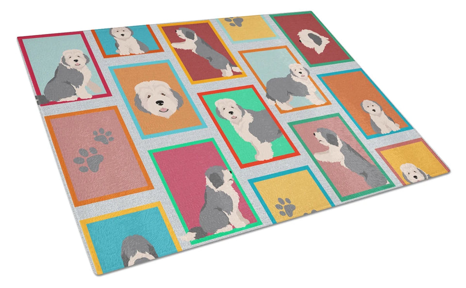 Lots of Dogs Glass Cutting Board - Large, Sheltie, view 35