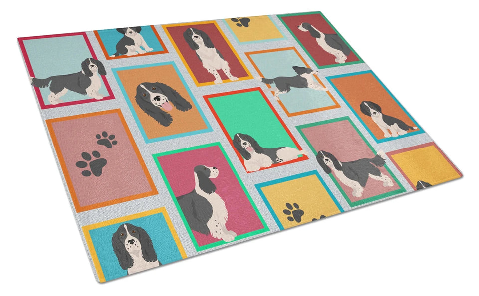 Lots of Dogs Glass Cutting Board - Large, Airedale terrier, view 42