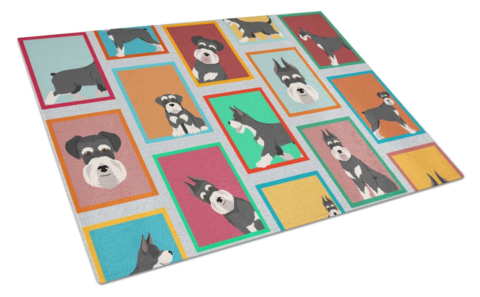 Lots of Dogs Glass Cutting Board - Large, Poodle - standard white, view 57