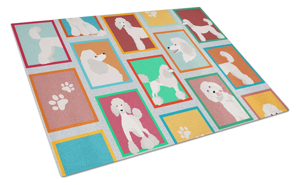Lots of Dogs Glass Cutting Board - Large, Yorkshire terrier - blue and tan, view 58