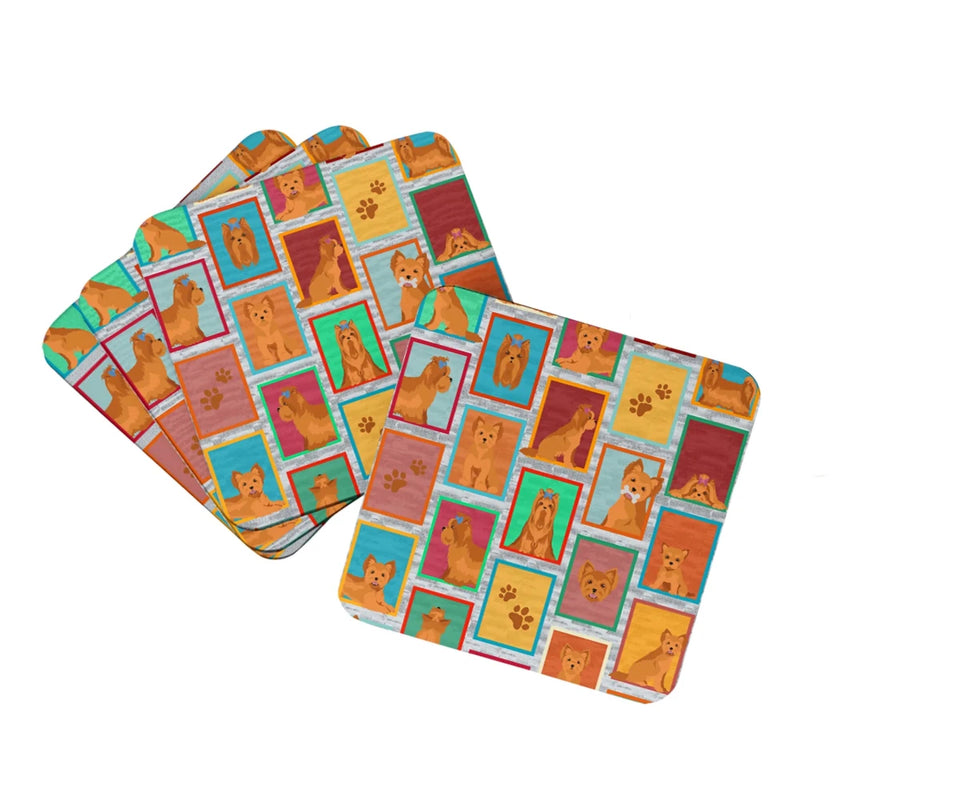 Lots of Dogs Foam Coasters - 3.5, 194030685754/Border collie - red, view 60