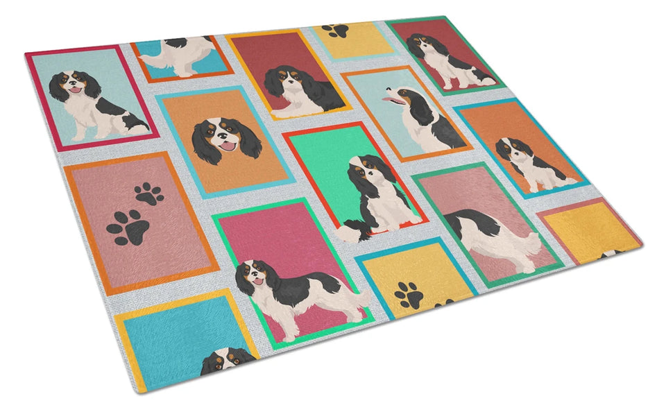Lots of Dogs Glass Cutting Board - Large, Chihuahua - black and tan, view 64