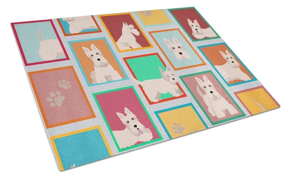 Lots of Dogs Glass Cutting Board - Large, Siberian husky - grey, view 70