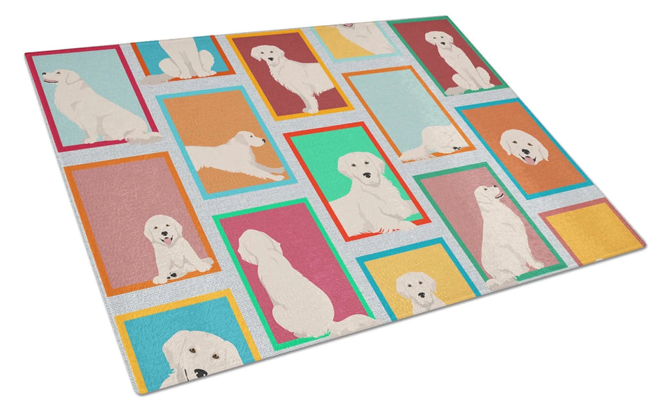 Lots of Dogs Glass Cutting Board - Large, Italian greyhound - fawn, view 75