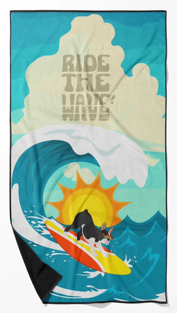 Dog Lover Beach Towel - Premium 60 x 30 in Oversized Surf Towel for, 194030683255/Boston terrier - red and white, view 17