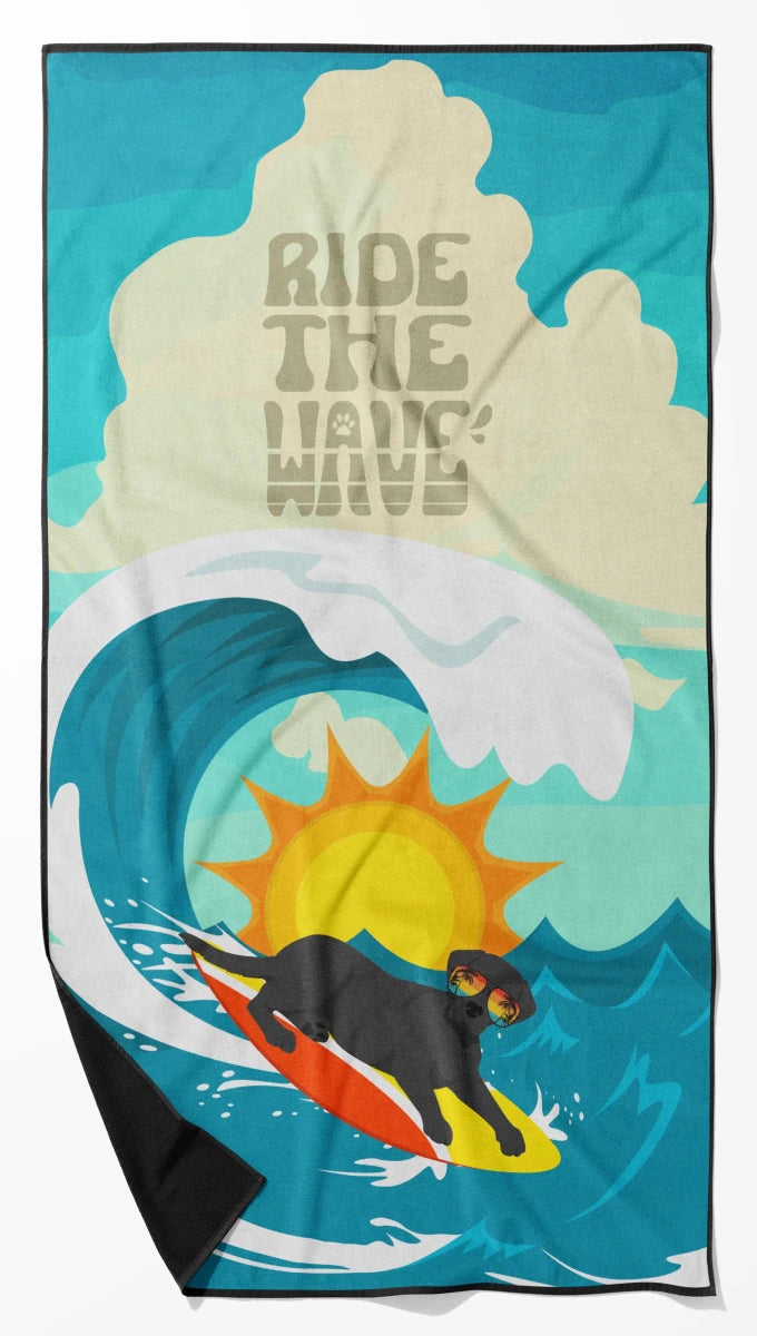 Dog Lover Beach Towel - Premium 60 x 30 in Oversized Surf Towel for, 194030683682/Labrador retriever - chocolate, view 60
