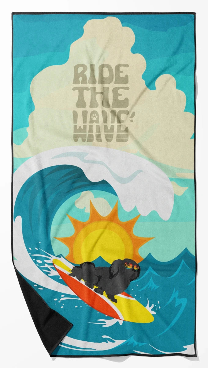 Dog Lover Beach Towel - Premium 60 x 30 in Oversized Surf Towel for, 194030683828/Pekingese - cream, view 74