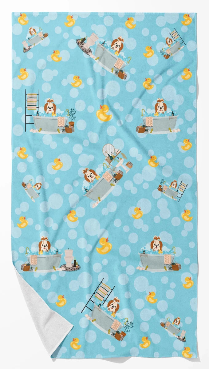 Breed-Specific Dog Towel - Ultra Absorbent Microfiber Bath Towel with, 194030687741/Shih tzu - black white, view 85