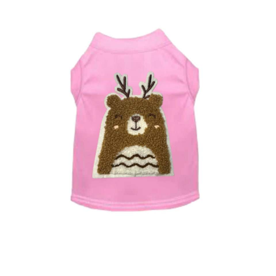 Cuddle Antler Bear Dog Outfit, Holiday Tee, view 77