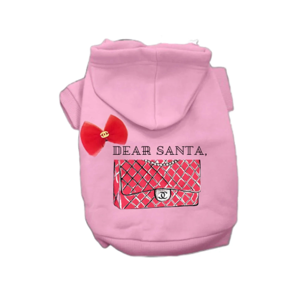 Dear Santa Hoodie - Festive Dog Hoodie by Bark Fifth Avenue - Pets Perfect