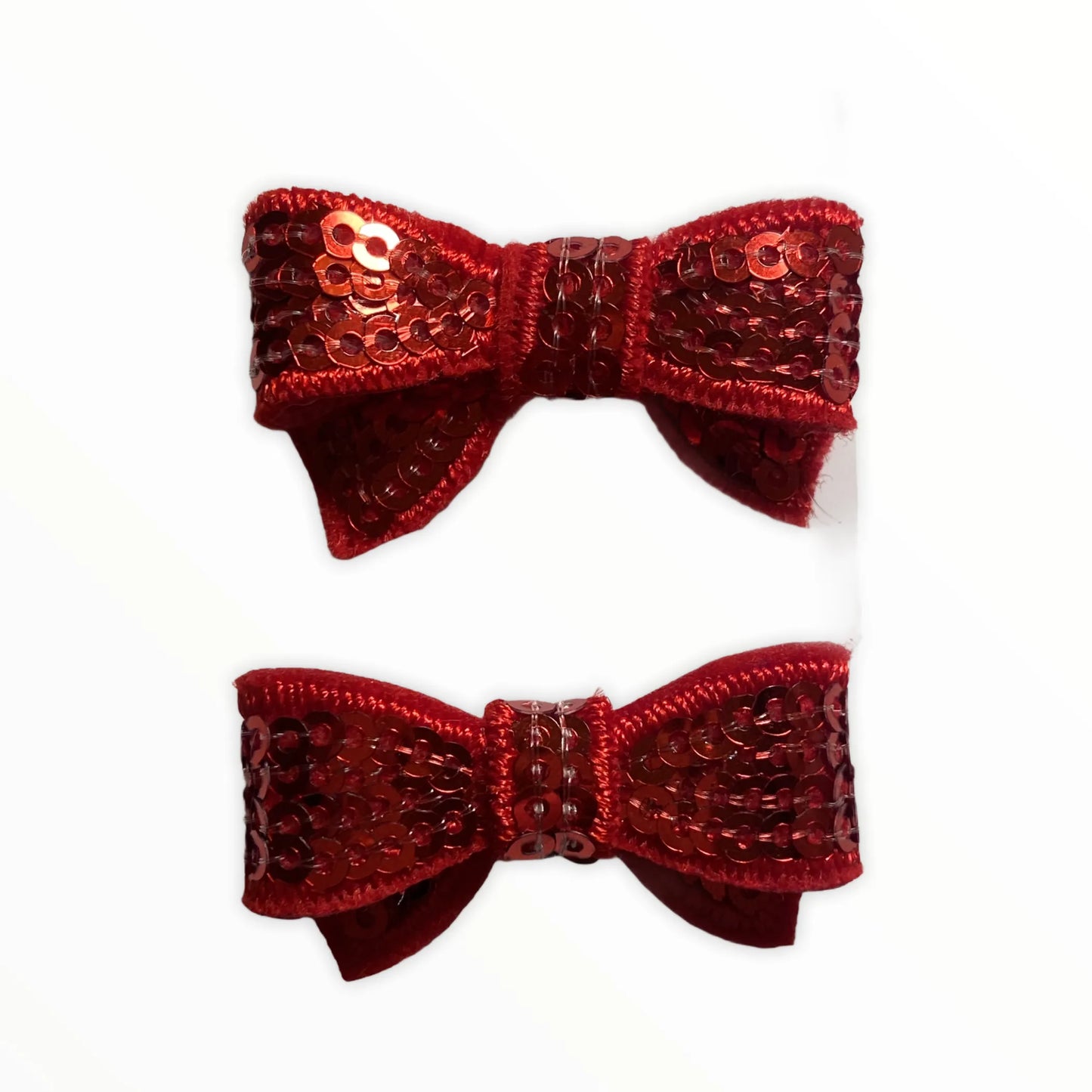 Mini Sequin Hair Bow Clips for Dogs - Set of 2