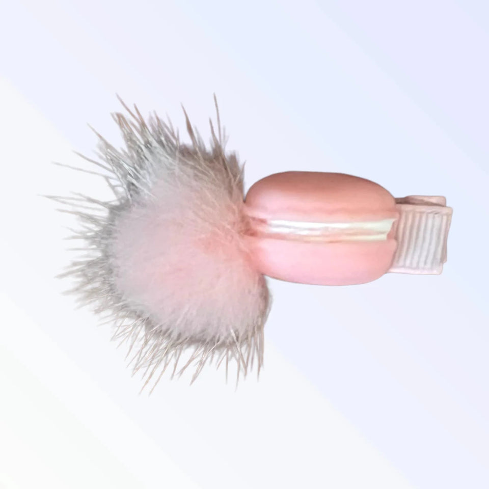 Mink PomPom Macaroon Dog Hair Clip by Bark Fifth Avenue - Pets Perfect
