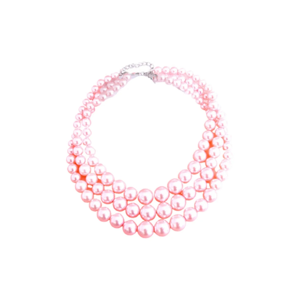 Multi-Strand Pink Pearl Necklace - Pets Perfect