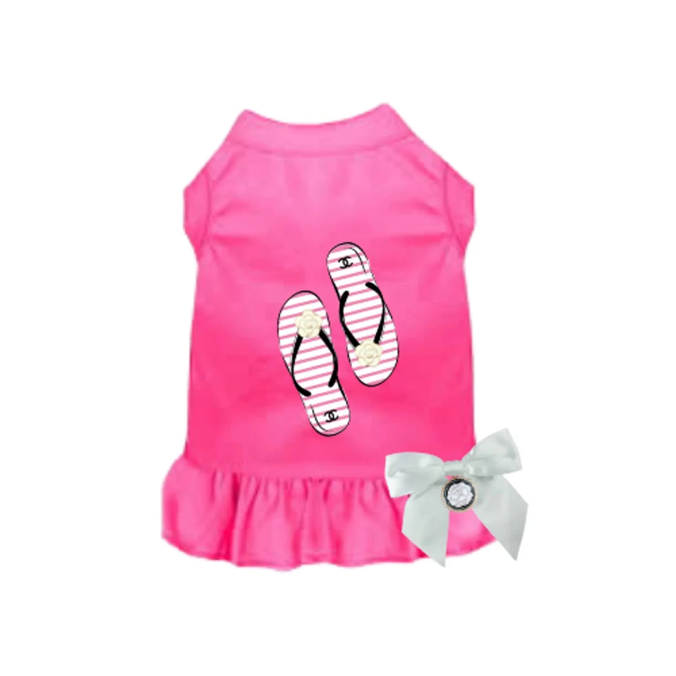 My Favorite Fuzzy Flip Flops Dog Dress by Bark Fifth Avenue - Pets Perfect