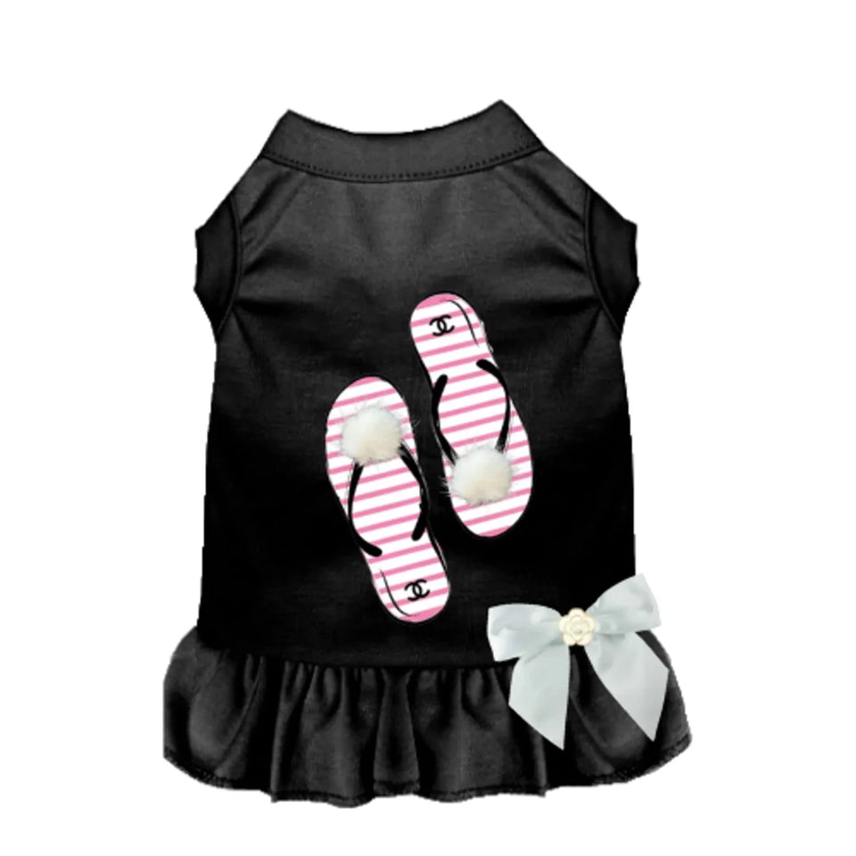 My Favorite Fuzzy Flip Flops Dog Dress by Bark Fifth Avenue - Pets Perfect