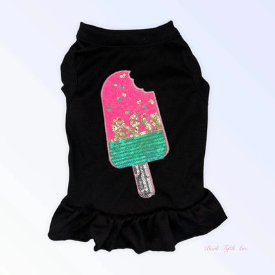 My Favorite Summer Dog Treats - Pink Ice Cream Dog Tee & Dress - Pets Perfect