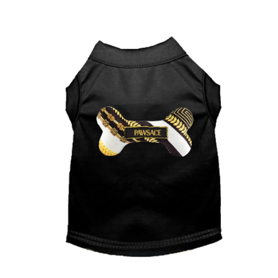 Pawsace Bone Dog Shirt by Bark Fifth Avenue - Designer Sleeveless Dog Top - Pets Perfect